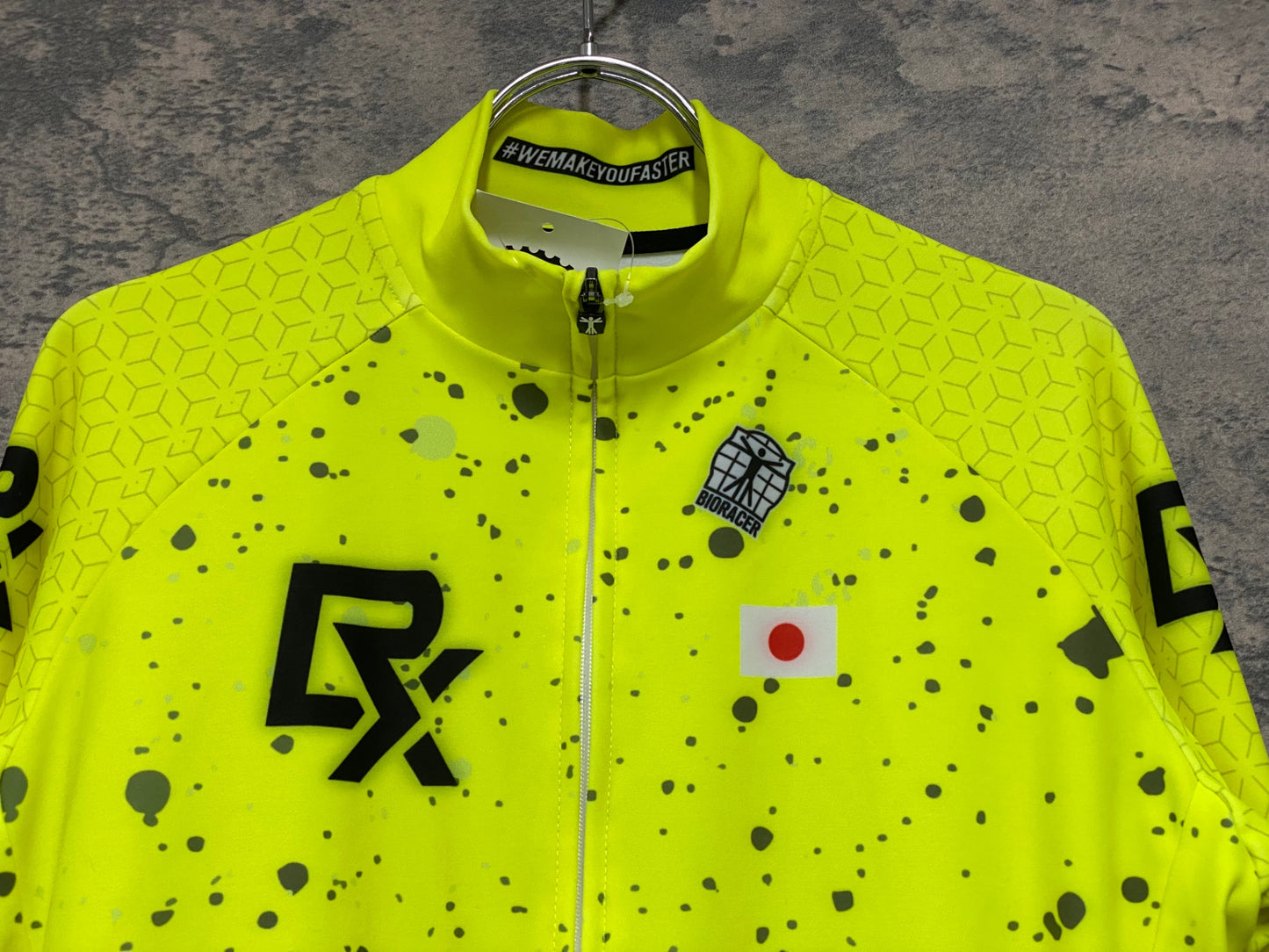 JC676 ビオレーサー BiORACER 長袖 サイクルジャージ 黄 3/M 裏起毛 RX BIKE