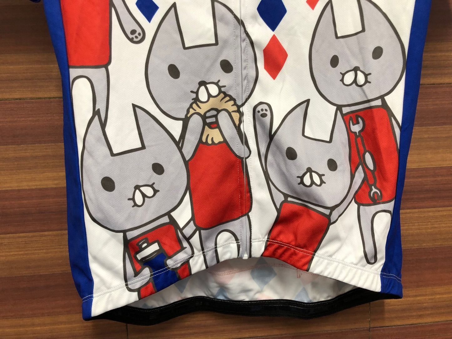 IS976 サンボルト SUNVOLT 半袖 サイクルジャージ 白 青 赤 L