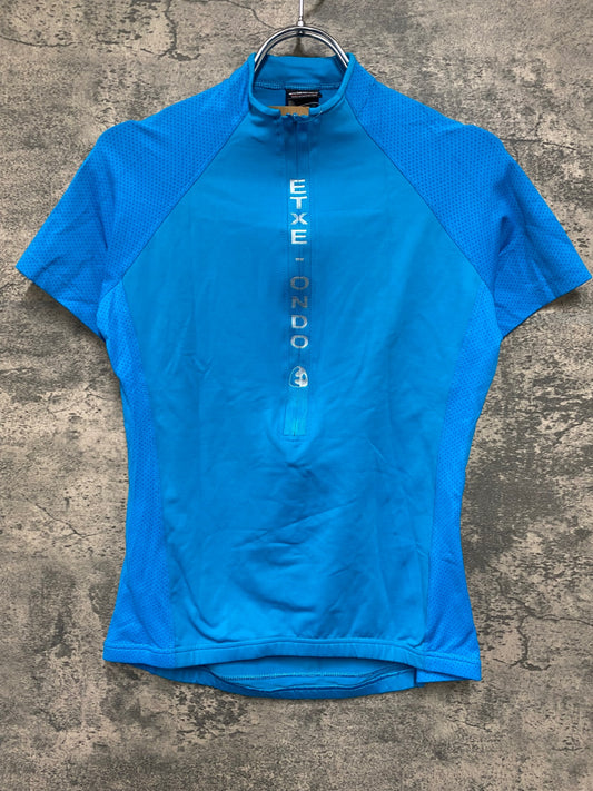 IW122 エチュオンド ETXEONDO 半袖 サイクルジャージ ハーフジップ 青 M