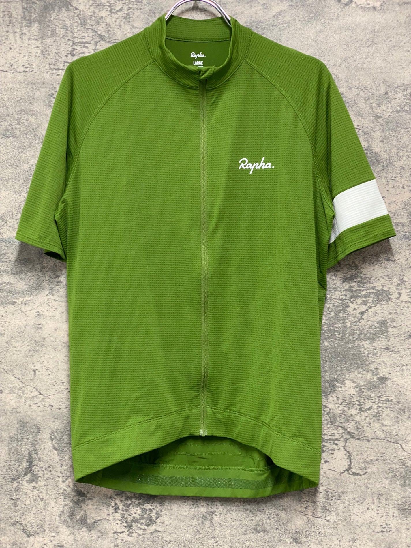 JB046 ラファ Rapha CORE LIGHTWEIGHT JERSEY 半袖 サイクルジャージ 緑 L