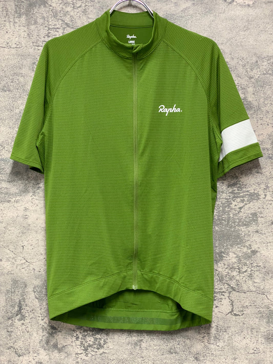 JB046 ラファ Rapha CORE LIGHTWEIGHT JERSEY 半袖 サイクルジャージ 緑 L
