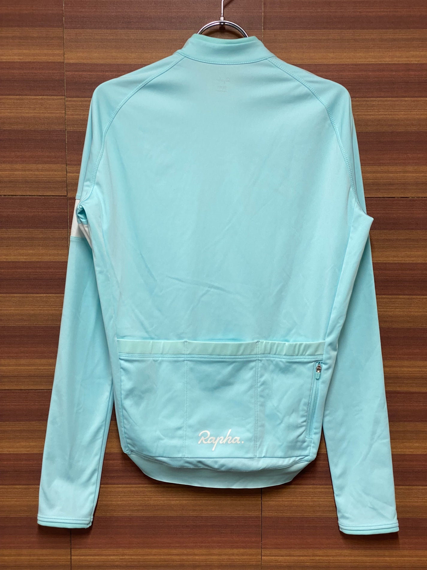 HZ508 ラファ RAPHA CORE LONG SLEEVE JERSEY 長袖サイクルジャージ 水色 S 裏起毛