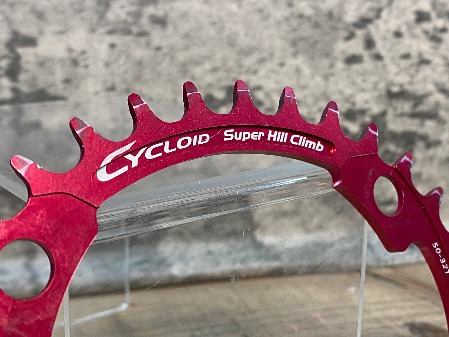 IR764 スギノ SUGINO サイクロイド Cycloid Super Hill Climb CY4-SHC 楕円 インナー チェーンリング 32T 赤