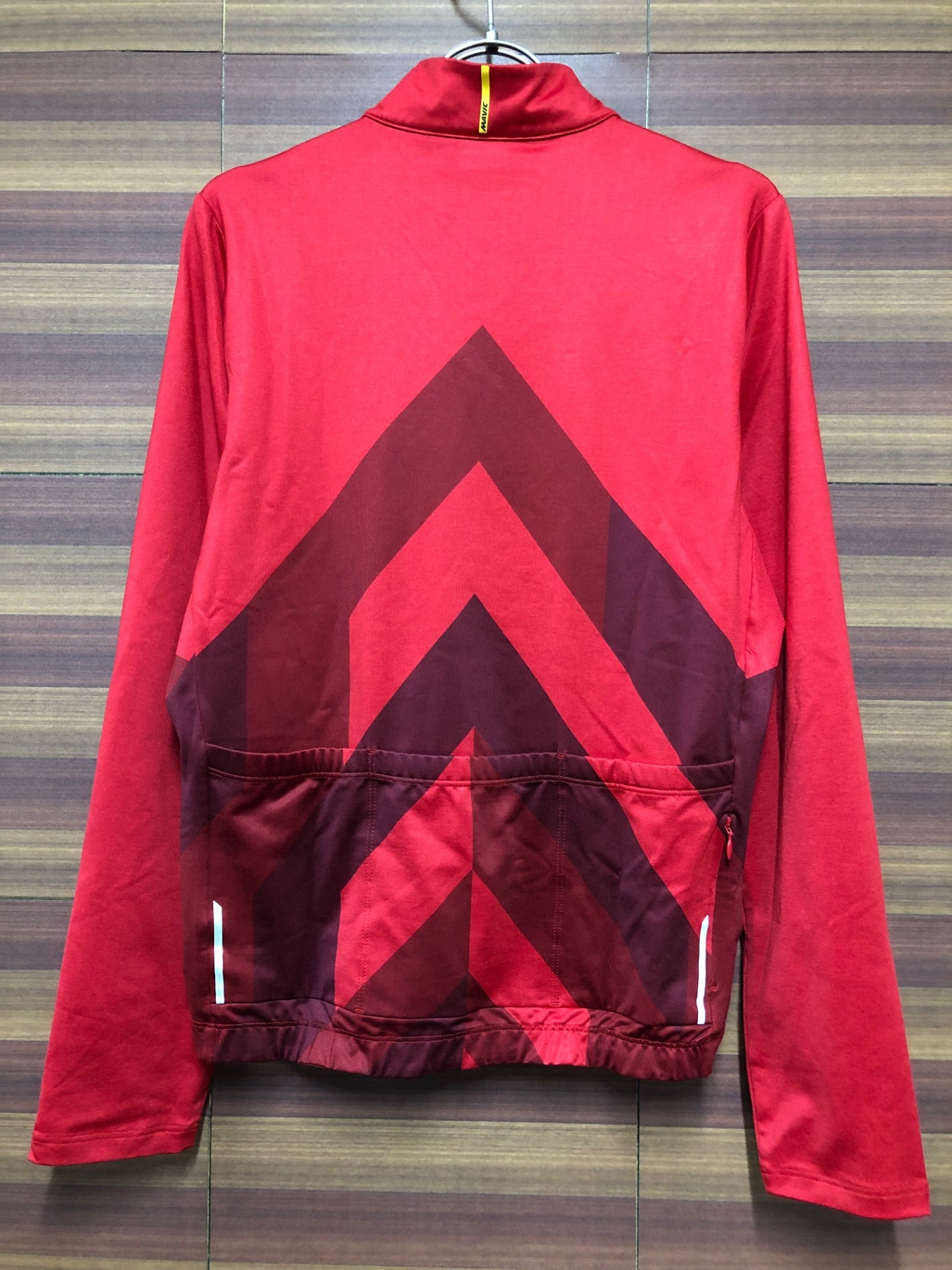 IM516 マヴィック MAVIC 長袖 サイクルジャージ 赤 L 裏起毛