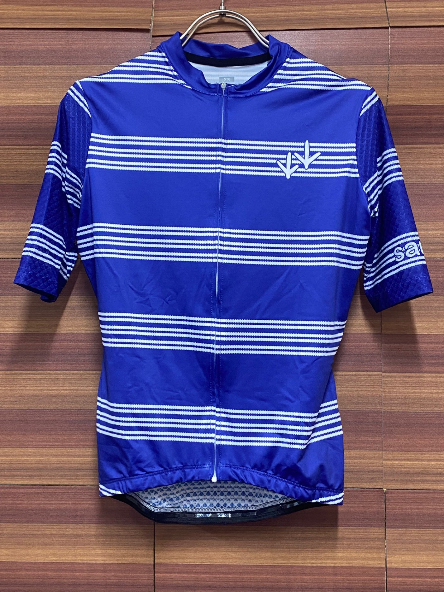 IV093 ソースサイクル SAUCE CYCLE 半袖サイクルジャージ 青白 XS