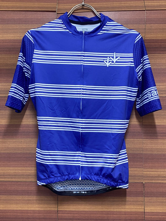 IV093 ソースサイクル SAUCE CYCLE 半袖サイクルジャージ 青白 XS