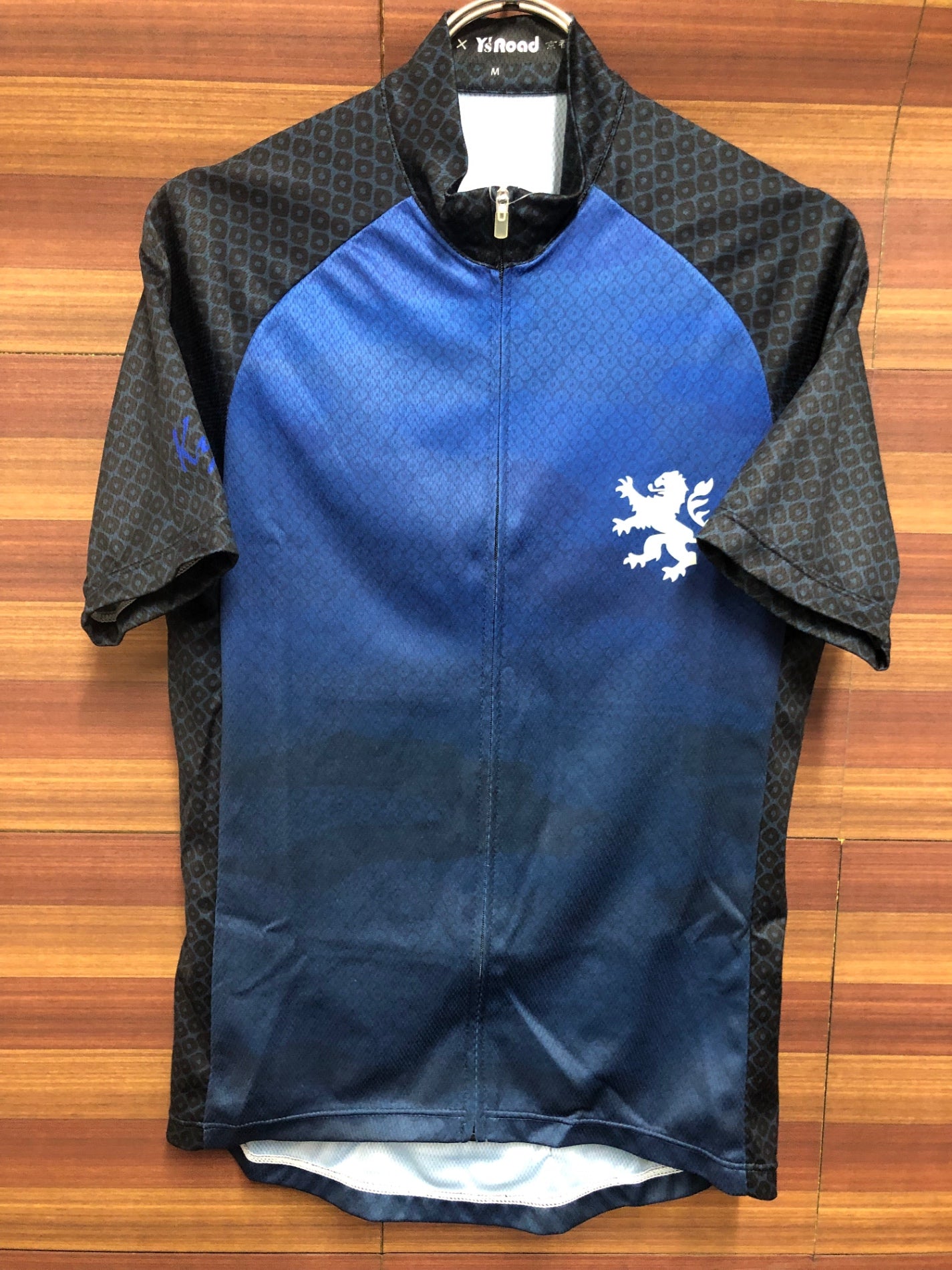 IU724 カペルミュール KAPELMUUR × Y's Road京都 半袖 サイクルジャージ 青 黒 M