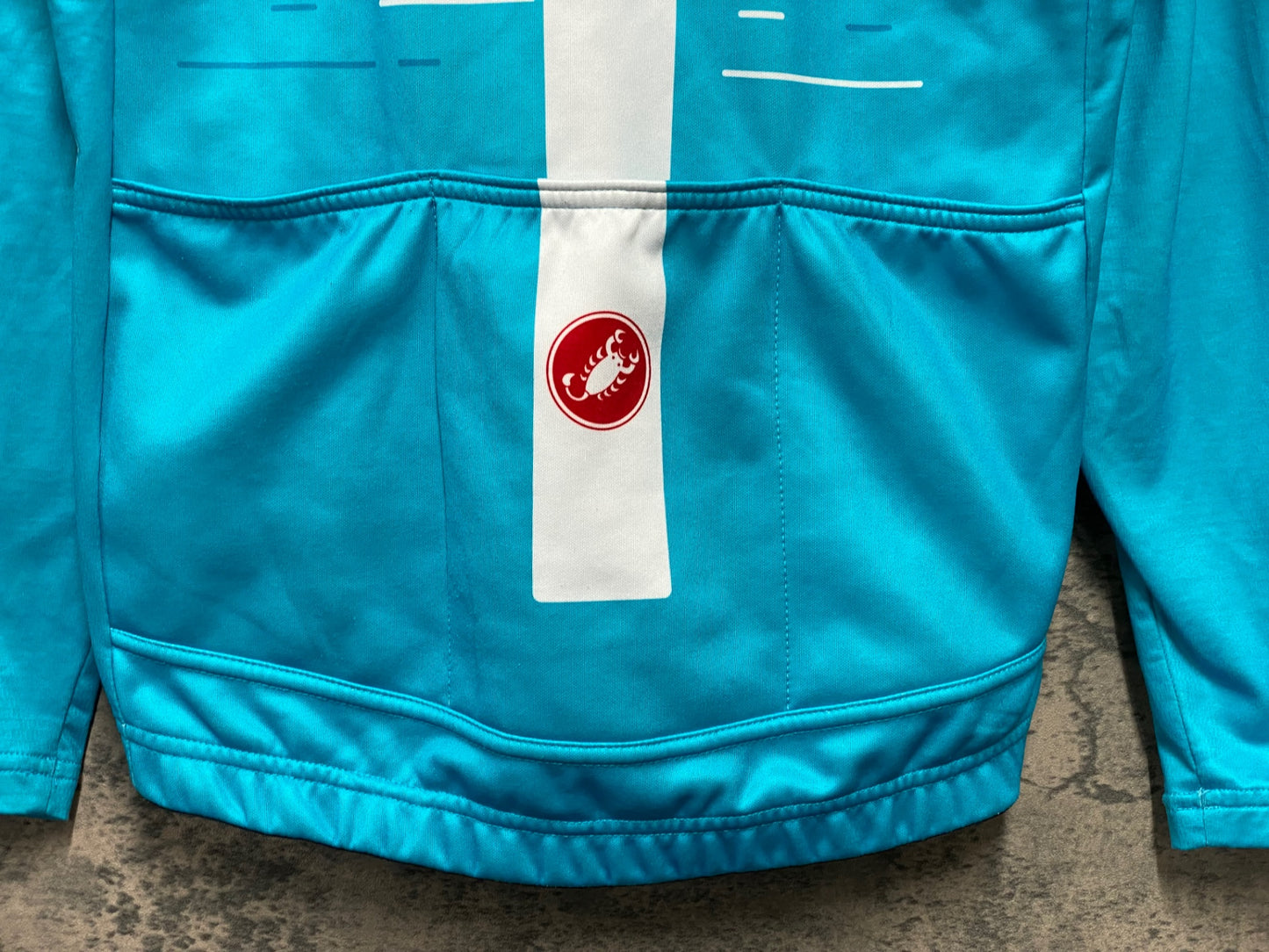 JC800 カステリ CASTELLI LONG SLEEVE THERMAL JERSEY 長袖 サイクルジャージ 水色 M 裏起毛 TEAM sky