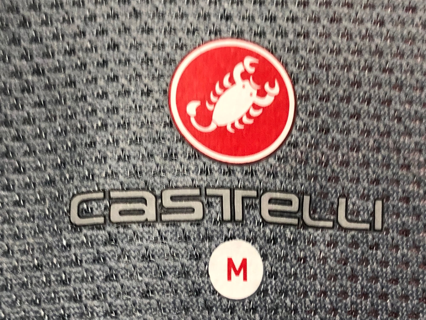 II254 カステリ castelli 半袖 サイクルジャージ グレー M 一部ほつれ