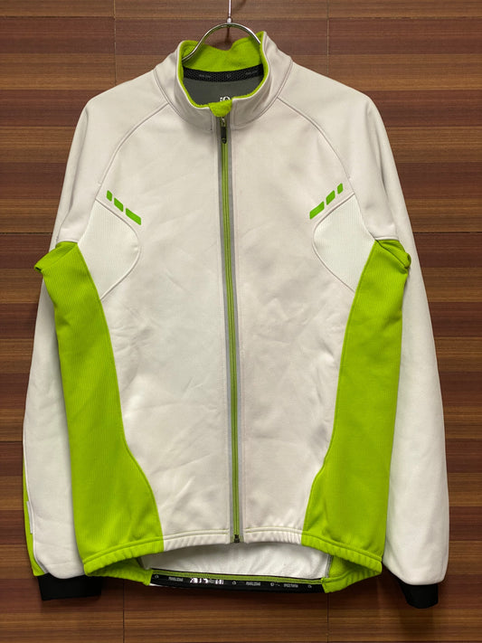 IH991 パールイズミ PEARL iZUMi 冬用 サイクルジャケット XL 白/黄緑 裏起毛