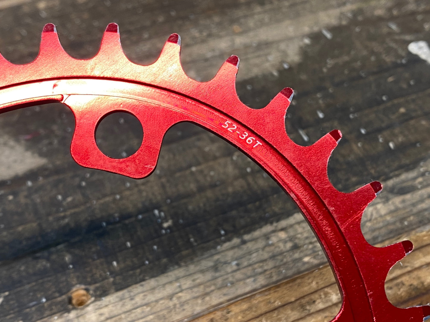 IR676 スギノ SUGINO CYCLOID CY4-SHC Super Hill Climb チェーンリング 赤 36T 楕円