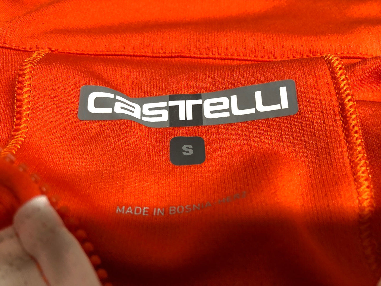 IH594 カステリ CASTELLI 半袖 サイクルジャージ 紺 白 S