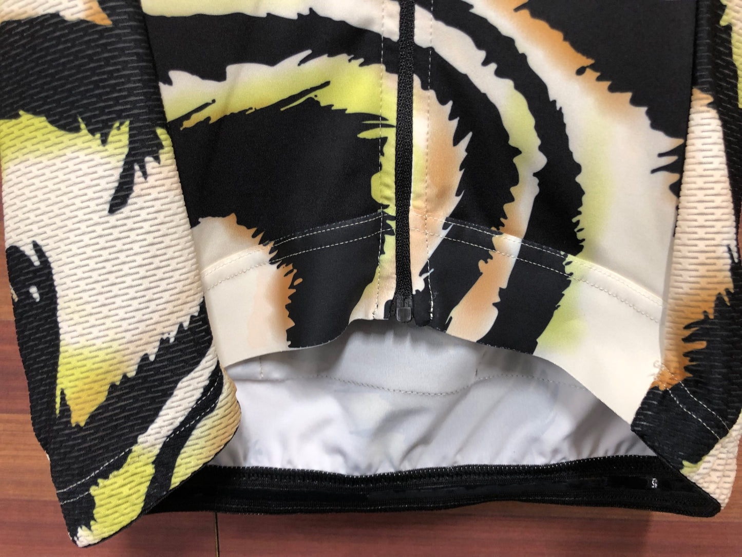 IR075 REINES 半袖 サイクルジャージ 白 黒 ゼブラ レディース XS