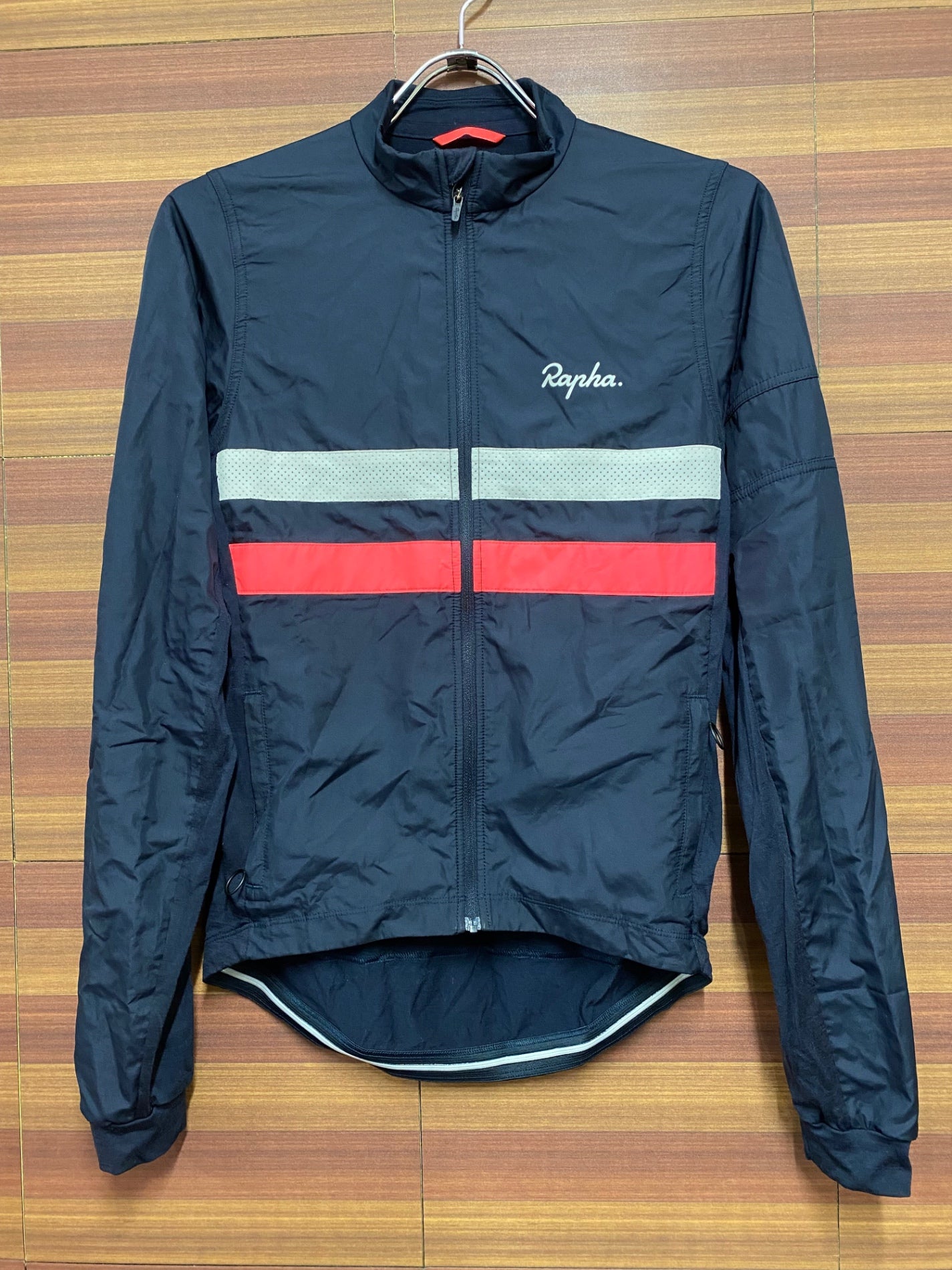 HZ870 ラファ Rapha ブレベトロングスリーブウィンドブロックジャージ BREVET LONG SLEEVE WINDBLOCK JERSEY 濃紺 S