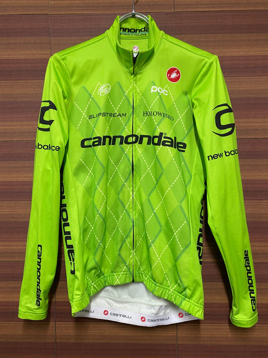 IN520 カステリ CASTELLI 長袖 サイクルジャージ 黄緑 M cannondale PRO CYCLING TEAM