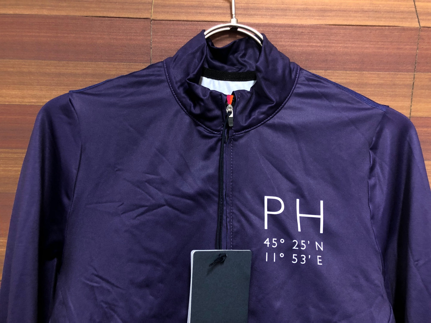 IO583 プッシュハード PUSH HARD SQUARE L/S JERSEY 長袖 サイクルジャージ 紫 M