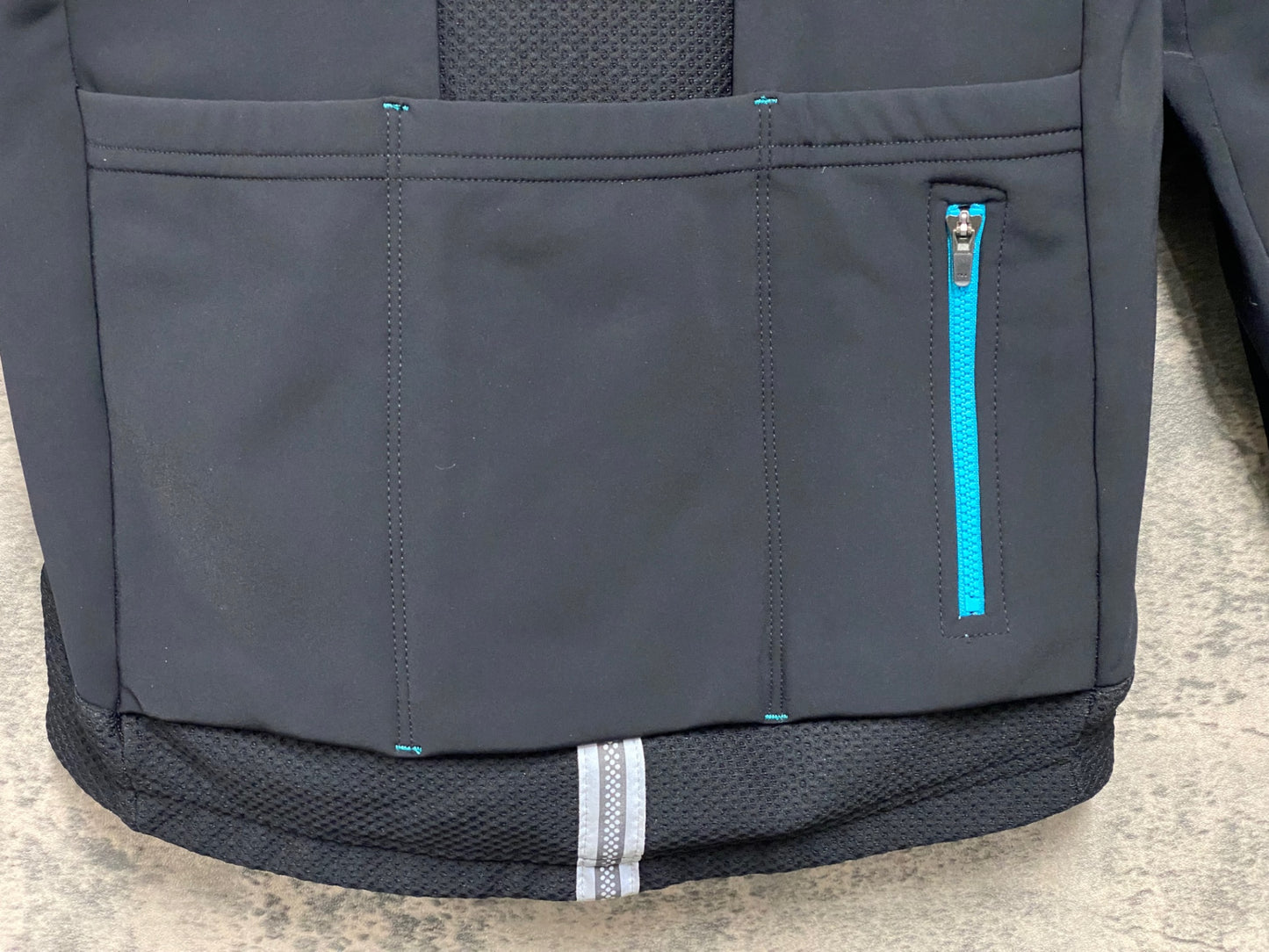 IV529 バイシクルライン Bicycle Line BL 長袖 サイクルジャケット 黒 ターコイズ S