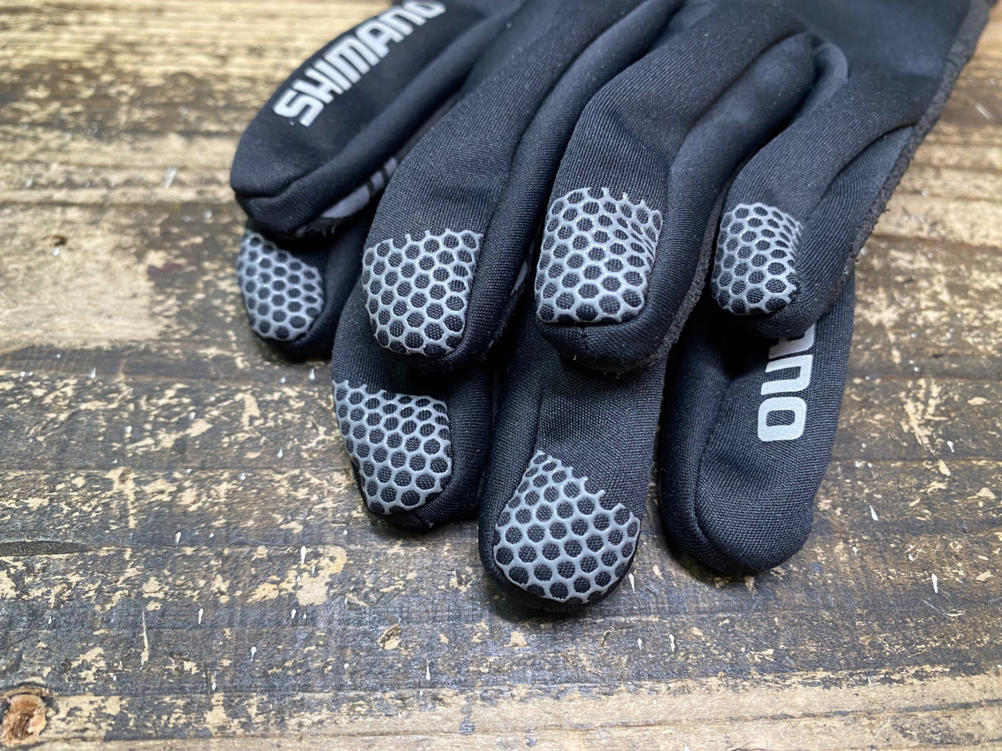 JC098 シマノ SHIMANO 長指 グローブ 黒 M WINDSTOPPER