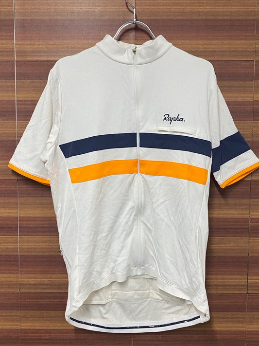 IR520 ラファ RAPHA BREVET JERSEYⅡ 半袖サイクルジャージ 白 L