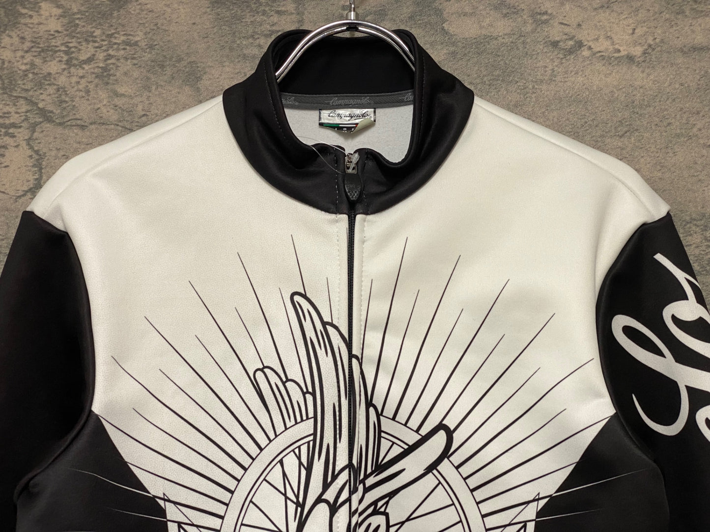 JA616 カンパニョーロ CAMPAGNOLO 長袖 サイクルジャケット 白 裏起毛 M相当