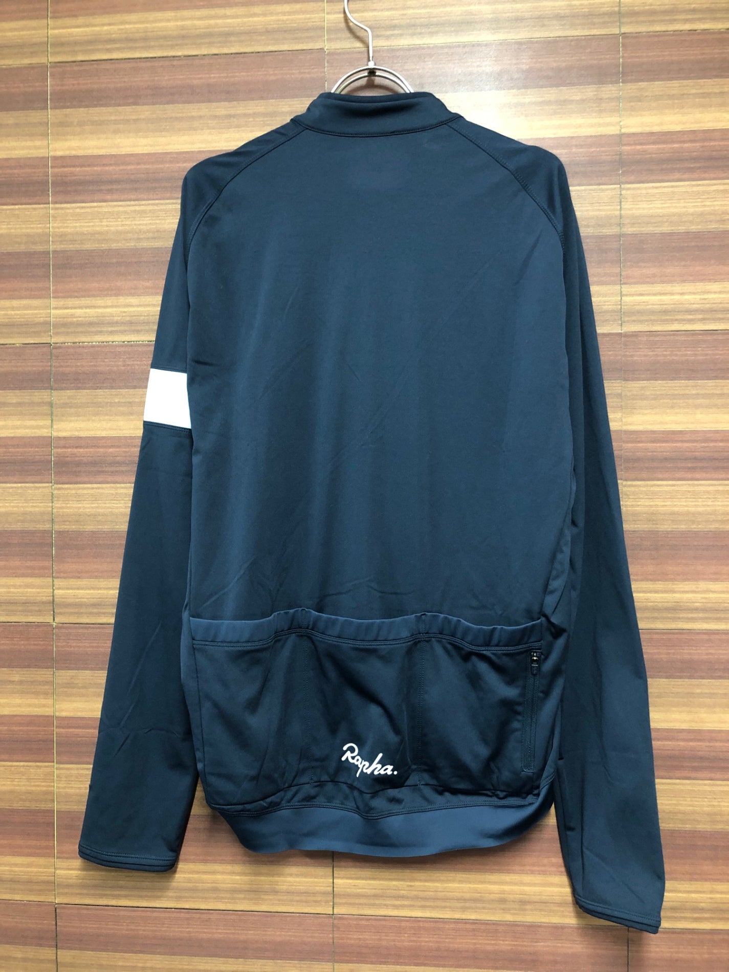 IB950 ラファ Rapha CORE LONG SLEEVE JERSEY 長袖 サイクルジャージ 濃紺 XL 裏起毛