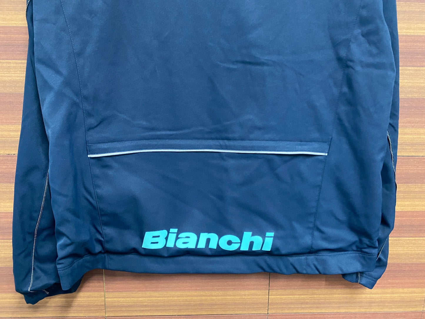 HU445 ビアンキ Bianchi 長袖 サイクルジャケット 裏起毛 紺 L