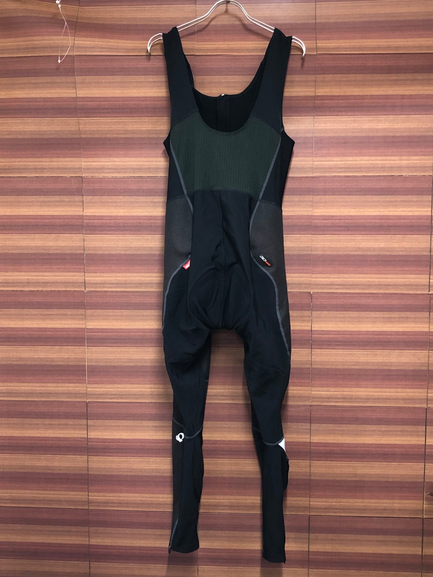 IP758 パールイズミ PEARL iZUMi ビブタイツ 黒 L 裏起毛 WIND BREAK ※パッドほつれ