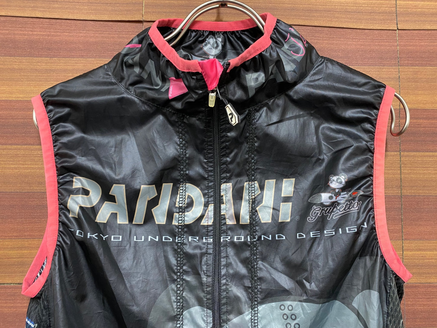 IU543 パンダーニ Pandani ジレ サイクルベスト 黒 S