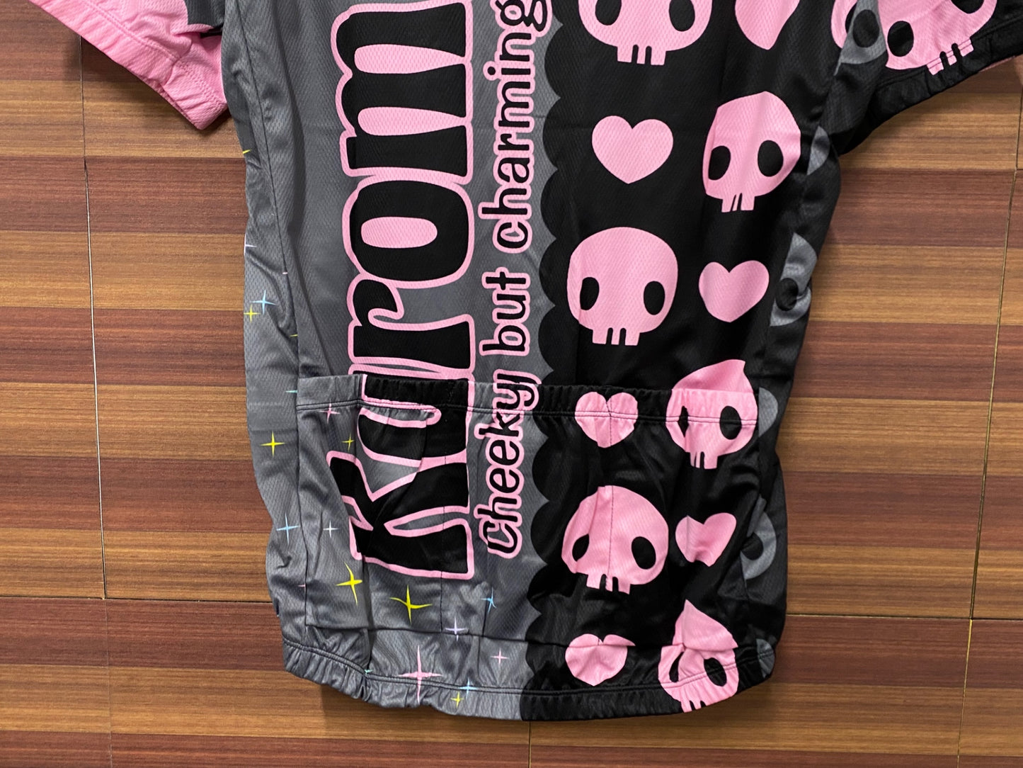 IS011 ウエイブワン WAVE ONE 半袖 サイクルジャージ 黒 グレー L マイメロディ スカル