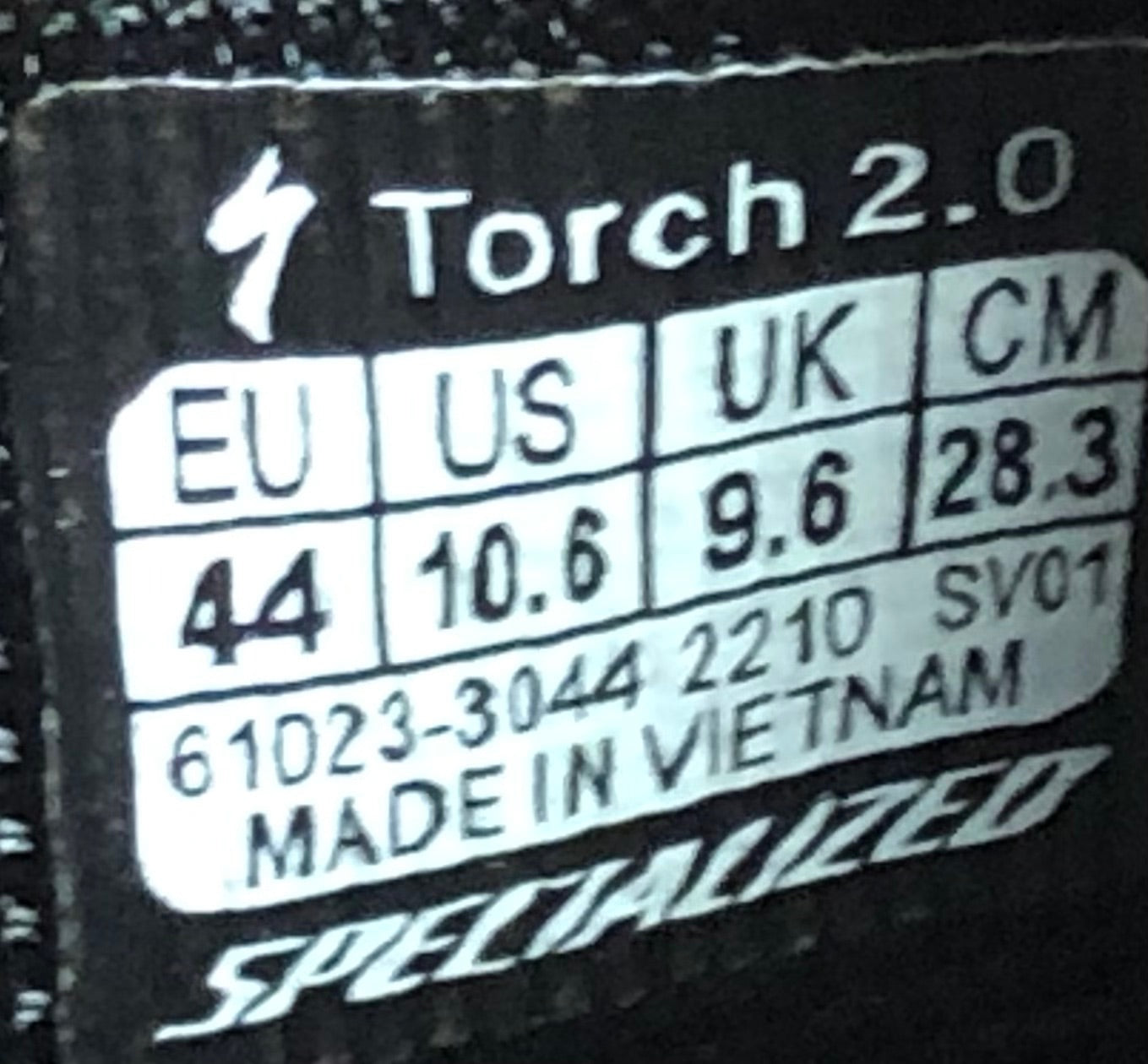 II955 スペシャライズド SPECIALIZED TORCH 2.0 RD ビンディングシューズ 黒 EU44 SPD-SL