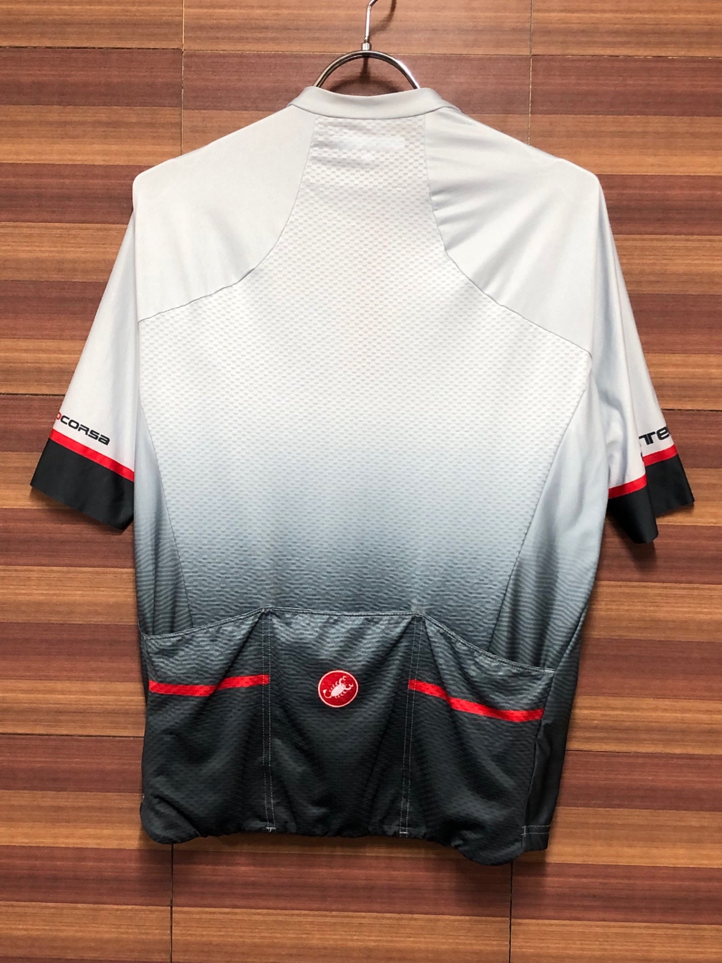 IH752 カステリ CASTELLI ROSSO CORSA 半袖 サイクルジャージ グレー XL