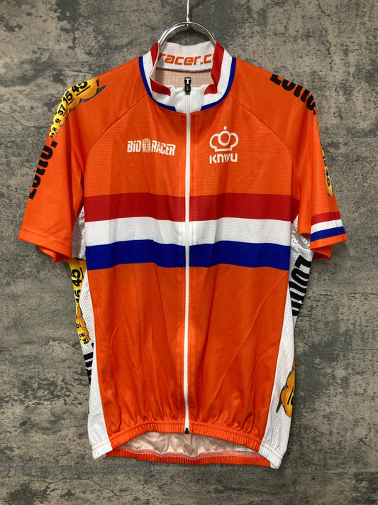 IY642 ビオレーサー BiORACER 半袖 サイクルジャージ オレンジ 3/M