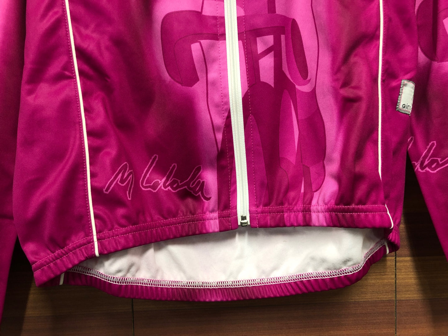 IO735 サンティーニ Santini 長袖 サイクルジャージ 紫 L 裏起毛 Giro d'Italia