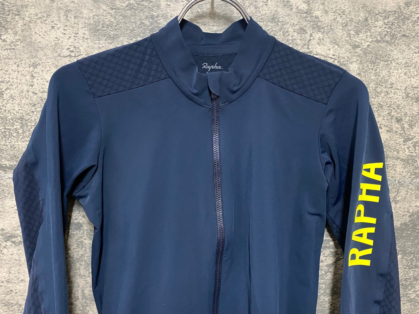 JA551 ラファ Rapha PRO TEAM LONG SLEEVE AERO JERSEY 長袖 サイクルジャージ 紺 S 裏起毛