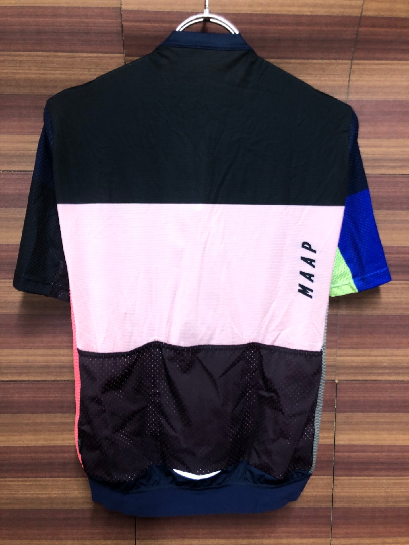 IT815 マープ MAAP WOMEN'S PRO FIT JERSEY 半袖 サイクルジャージ 紺 ピンク 茶 総柄 M レディース