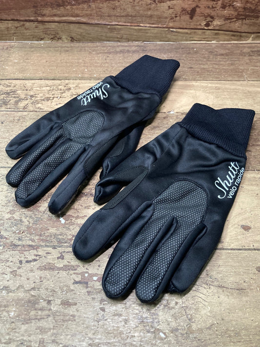 IO559 Shutt velo rapide 長指 サイクルグローブ 裏起毛 黒 M