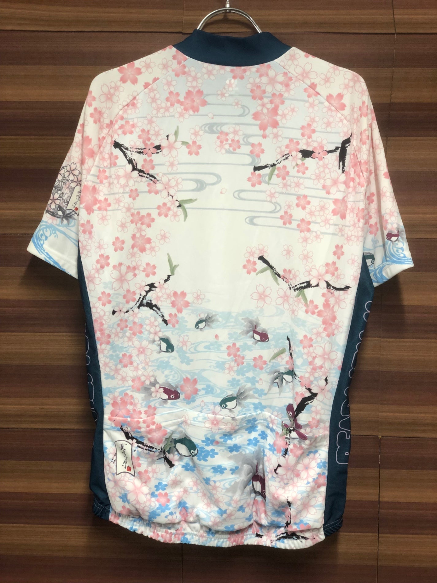 IM317 パールイズミ PEARL iZUMi 半袖 サイクルジャージ 白 ピンク 桜柄 XL