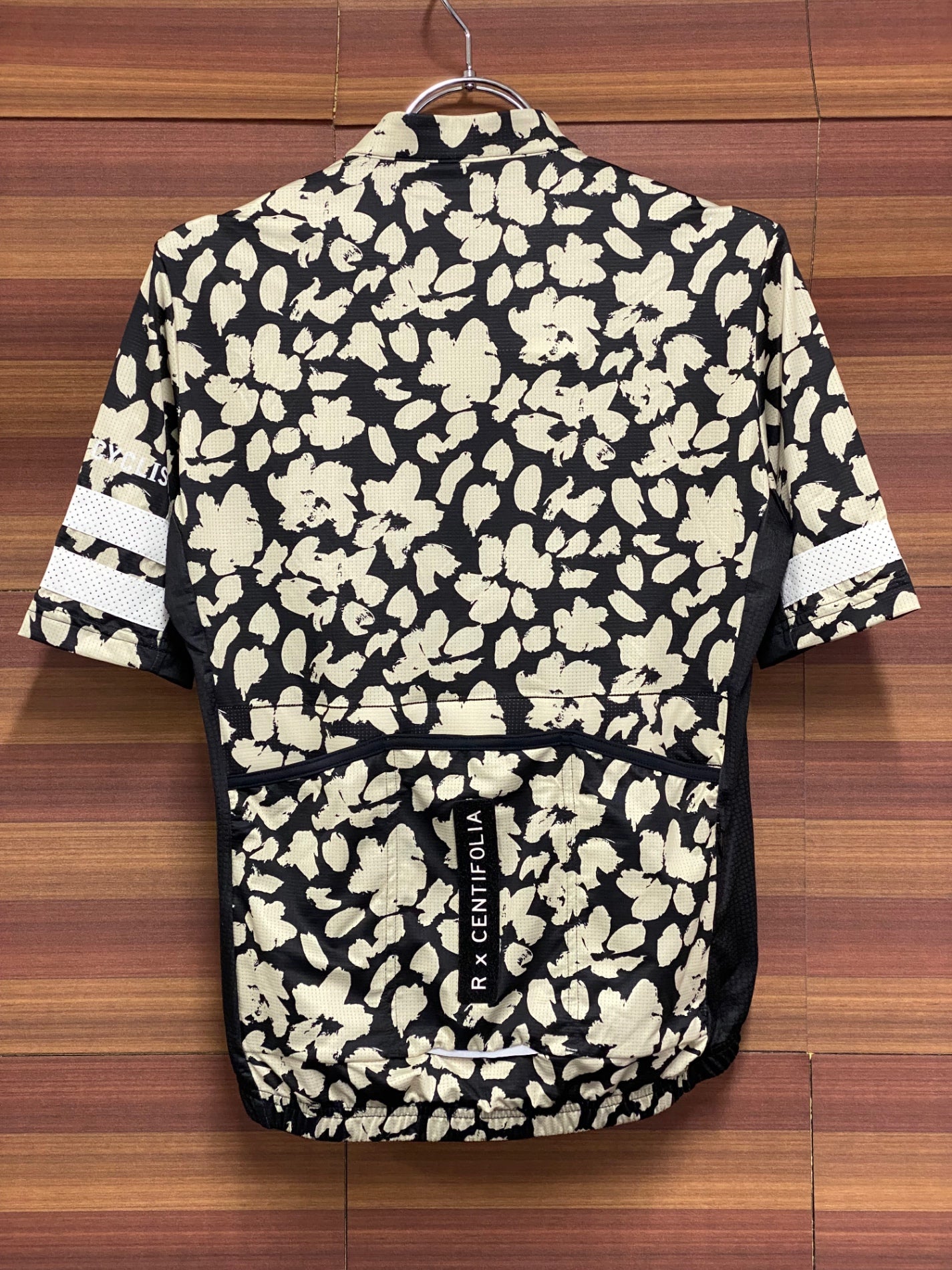 IU267 カフェドシクリステ Cafe du Cycliste FLORIANE Man 半袖 サイクルジャージ 黒 白 XS