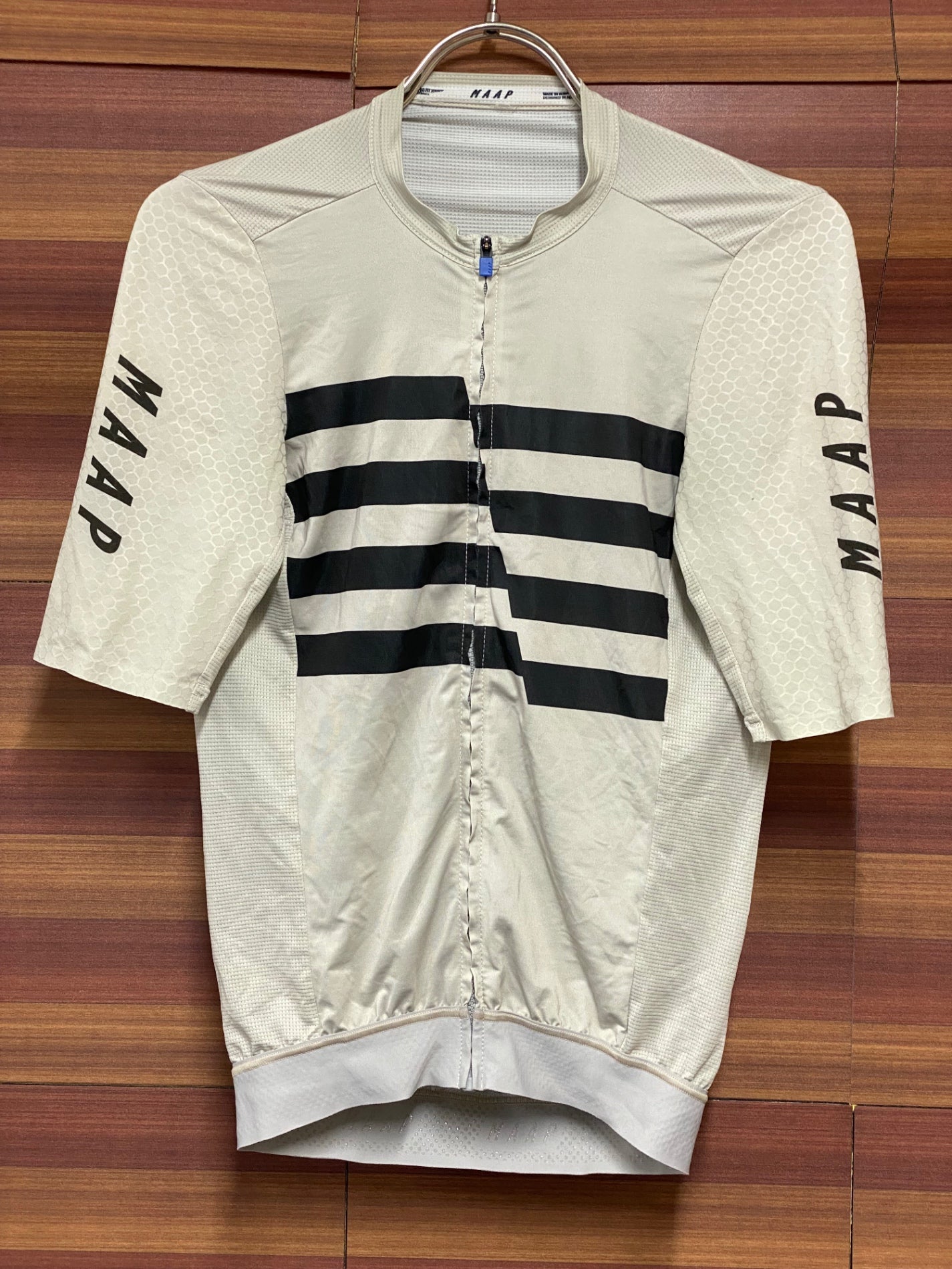 IU387 マープ MAAP PRO FIT JERSEY 半袖 サイクルジャージ グレー 紺 XS