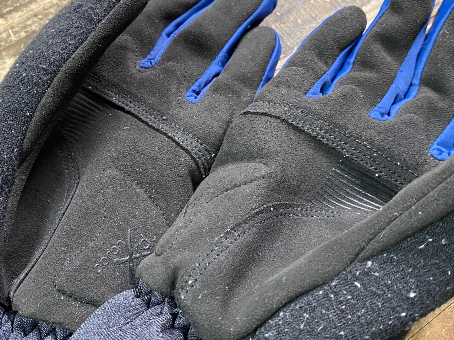 IT241 シマノ SHIMANO 長指 グローブ 黒 青 L 裏起毛 GORE-TEX INFINIUM