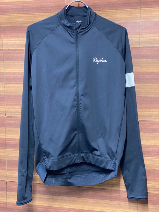 IT844 ラファ Rapha CORE LONG SLEEVE JERSEY 長袖 サイクルジャージ 黒 L 裏起毛
