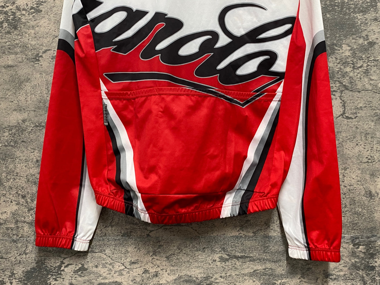 JB219 カンパニョーロ CAMPAGNOLO 長袖 サイクルジャケット 白 赤 L