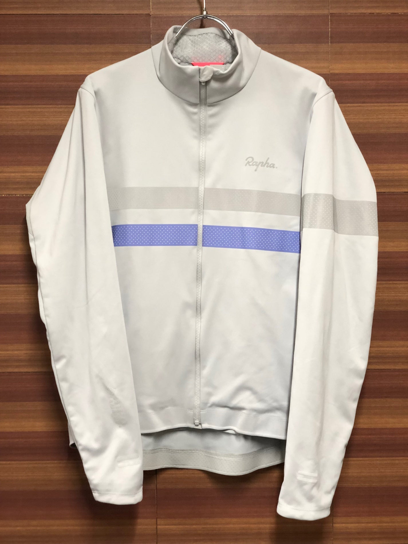 IK626 ラファ Rapha MENS BREVET INFINIUM LONG SLEEVE JERSEY 長袖 サイクルジャージ グレー XL 裏起毛