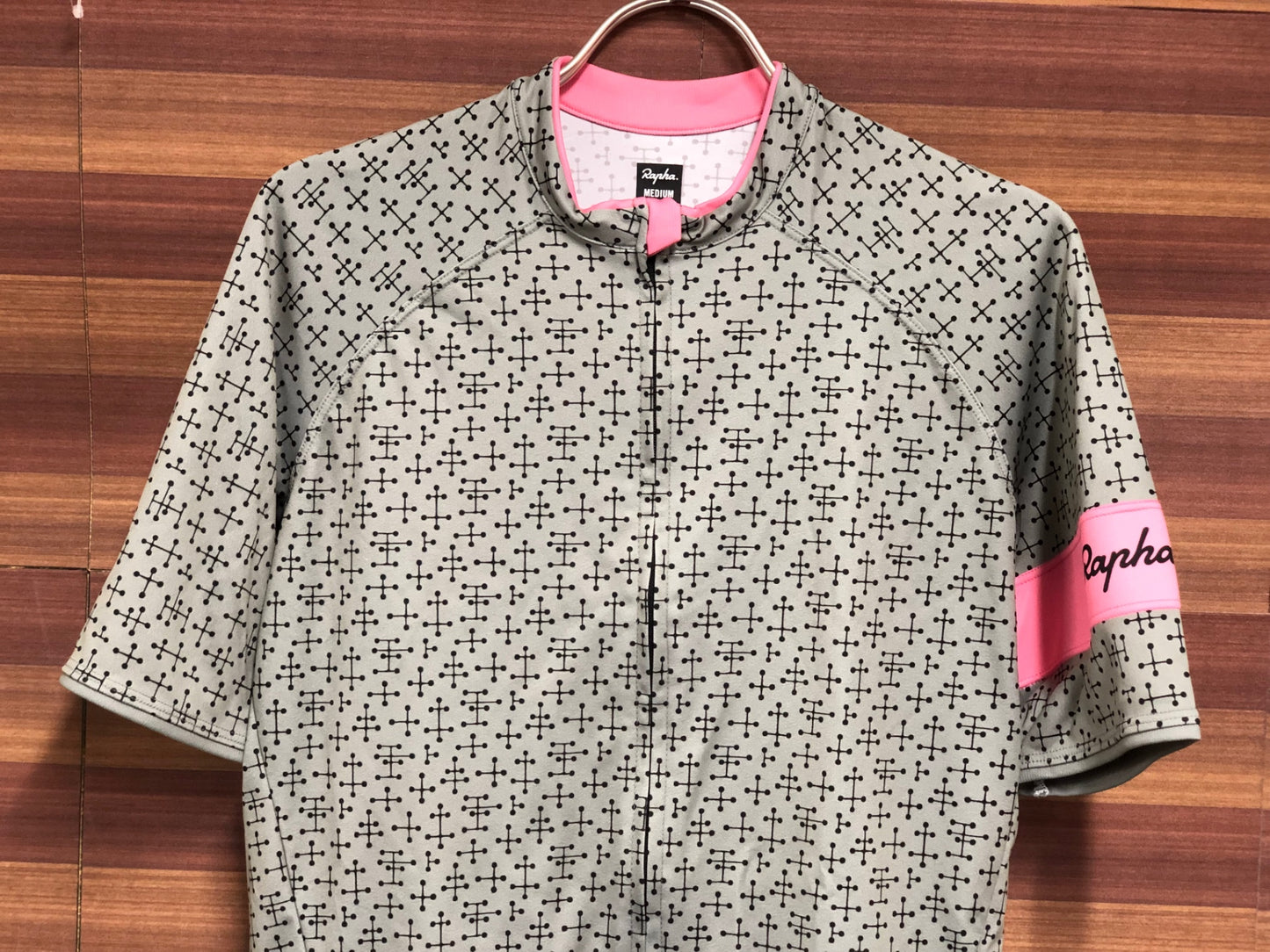 IO655 ラファ Rapha CORE 半袖 サイクルジャージ M グレー 柄