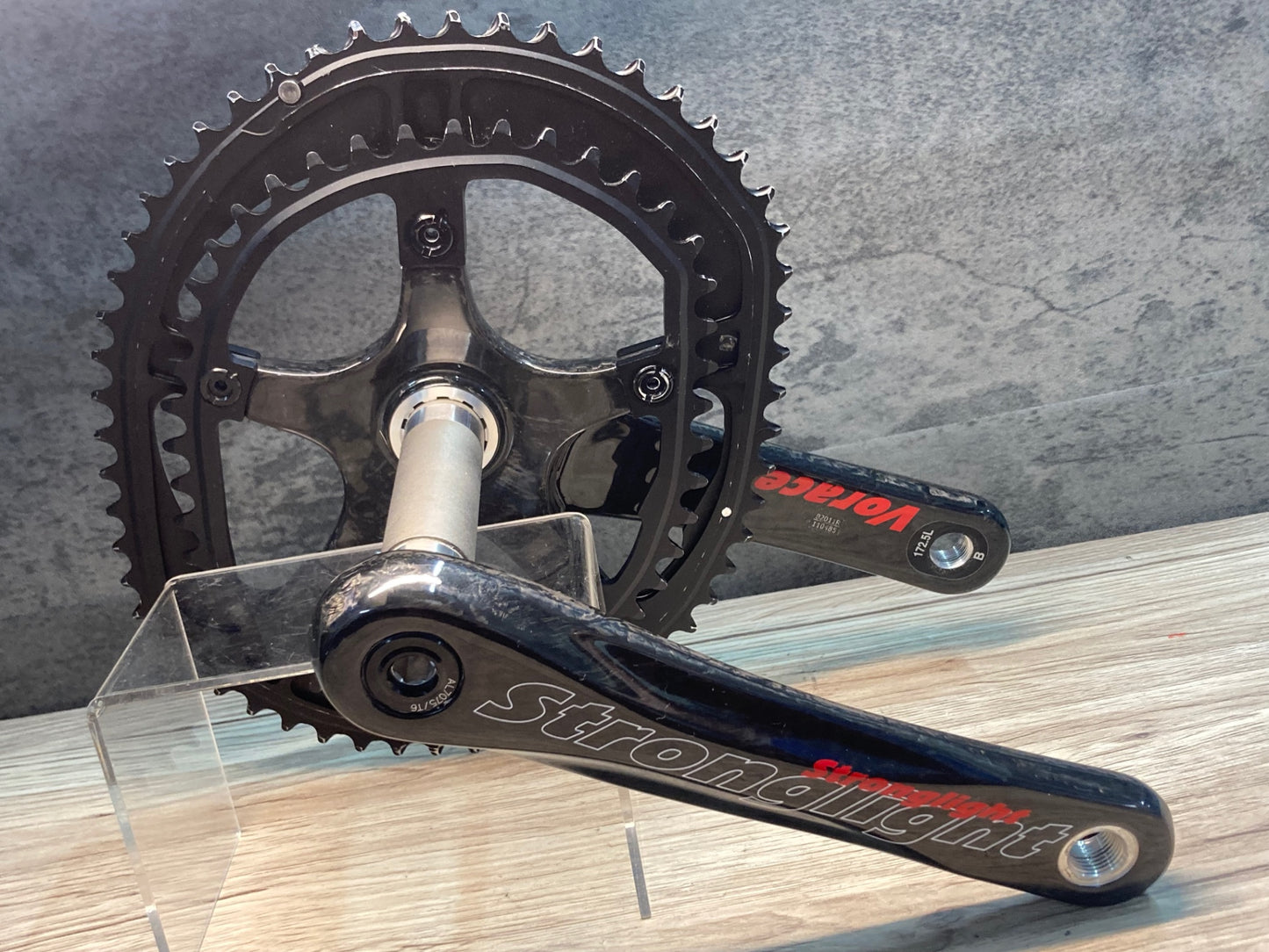 IX163 ストロングライト Stronglight Vorace Carbon クランクセット 172.5mm O.SYMETRIC チェーンリング 56/44T 楕円 BCD130