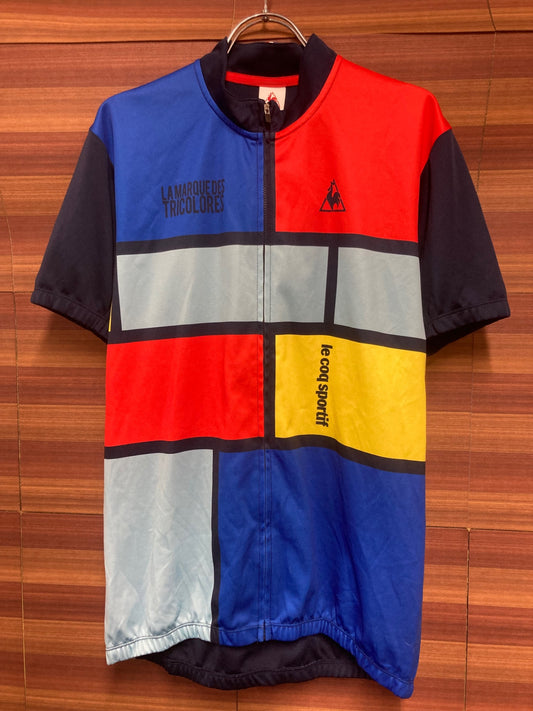 IO082 ルコックスポルティフ le coq sportif 半袖 サイクルジャージ 青 赤 黄 O