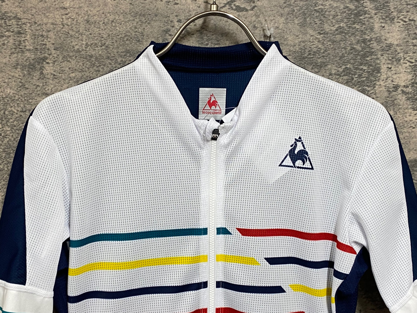 JC358 ルコックスポルティフ le coq sportif 半袖 サイクルジャージ 白 O