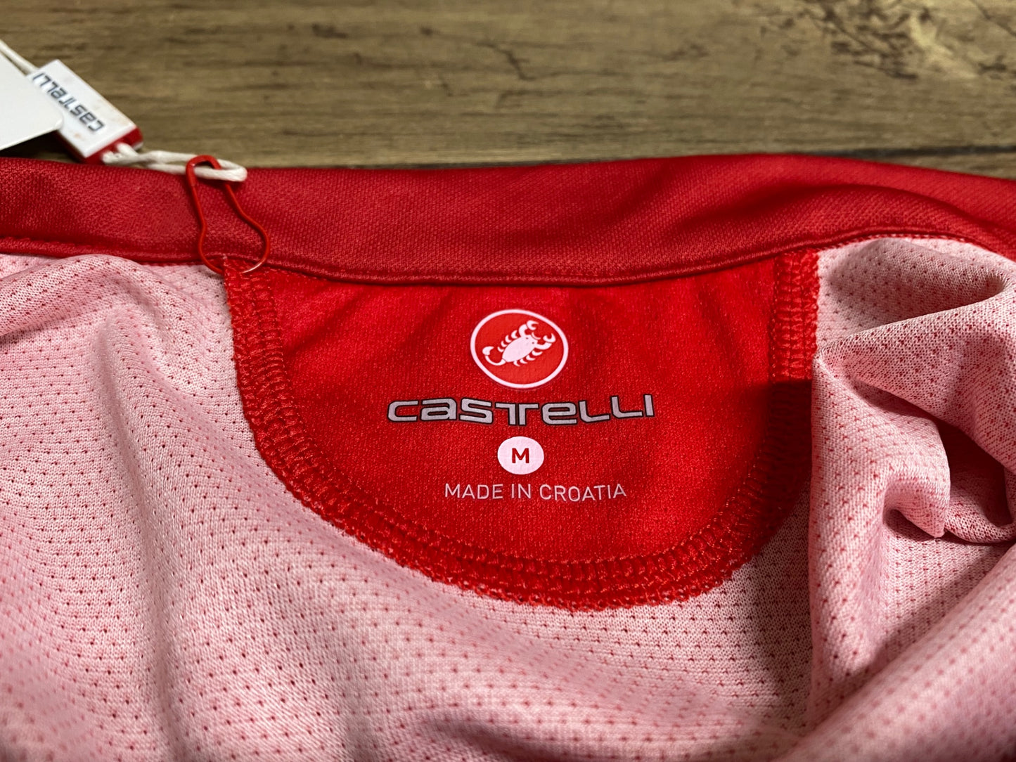 IC682 カステリ CASTELLI レディース 半袖 サイクルジャージ 赤 M