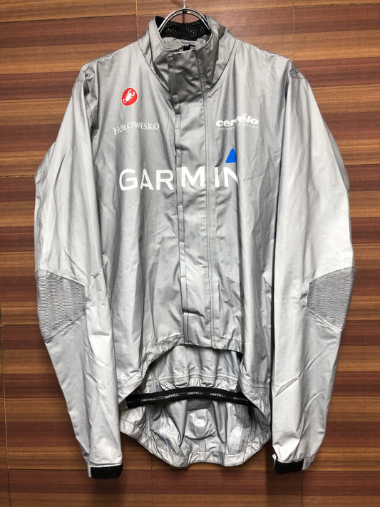 IJ062 カステリ CASTELLI ガーミン GARMIN ウィンドブレーカー グレー L