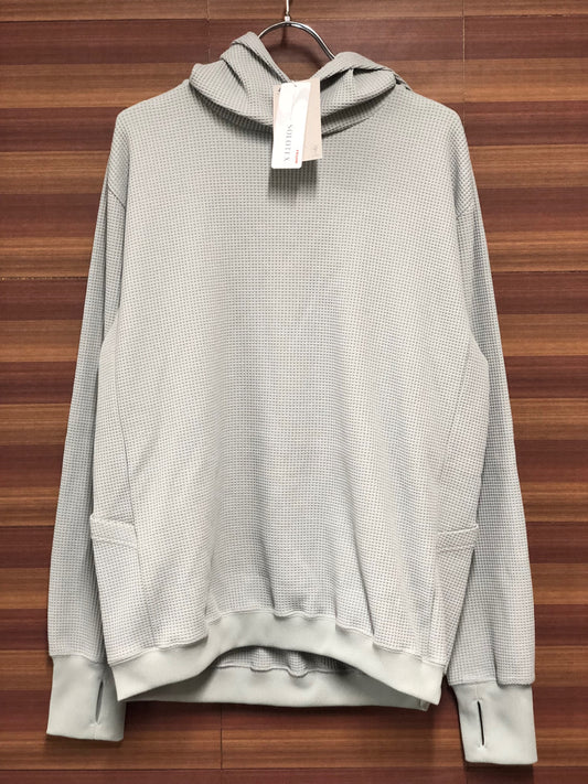 IM056 ナリフリ narifuri NF1172 マルチテックワッフルプルオーバーパーカー グレー M